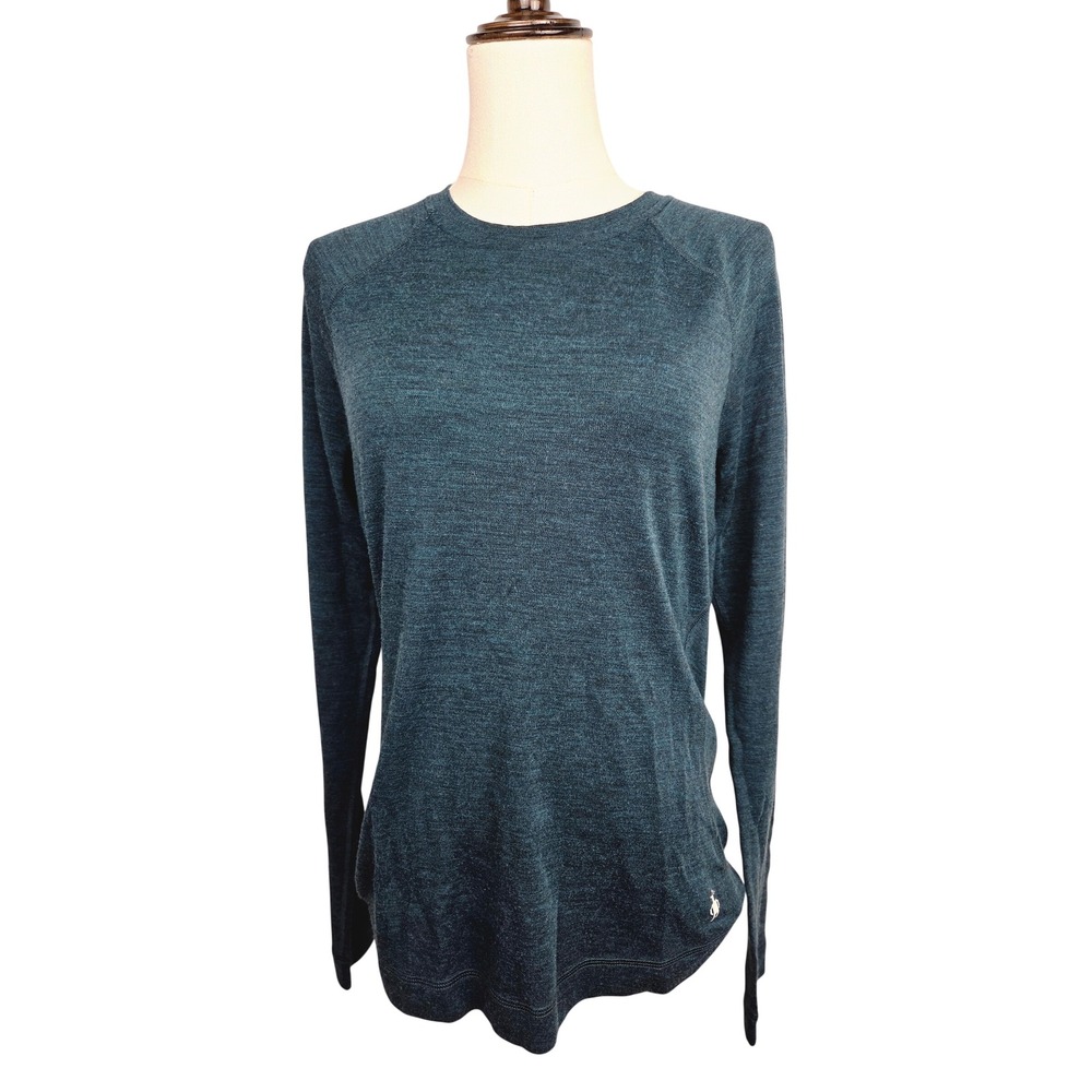 Smartwool Classic Thermal Merino Base Layer Crew Size L Blue Gorpcore Hiking